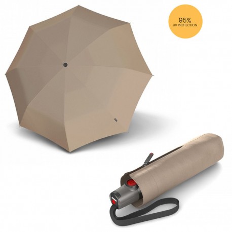 Зонт складной Knirps T.100 Small Duomatic Taupe UV Protection Kn9531001600