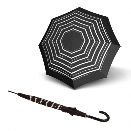 Зонт трость Knirps Stick Automatic Long Stripe Art Black Kn799344961