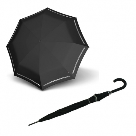 Зонт трость Knirps Stick Automatic Stick Long Black Reflective Black Kn799347151