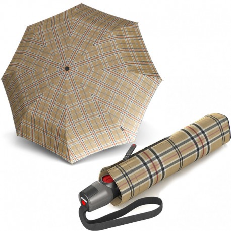 Knirps T.200 Medium Duomatic Check Beige Kn95 3201 5390